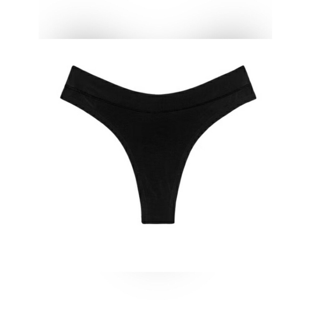 CUUP The Thong Womens Medium Black Modal Stretch Minimal Everyday Lingerie New